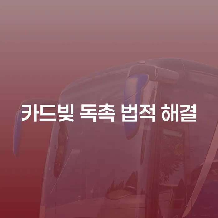 카드빚 독촉 법적 해결, 정말 가능할까요?