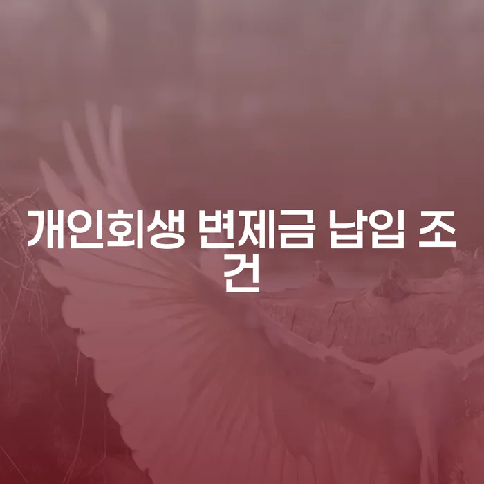 개인회생 변제금 납입 조건, 어떻게 준비해야 할까요?