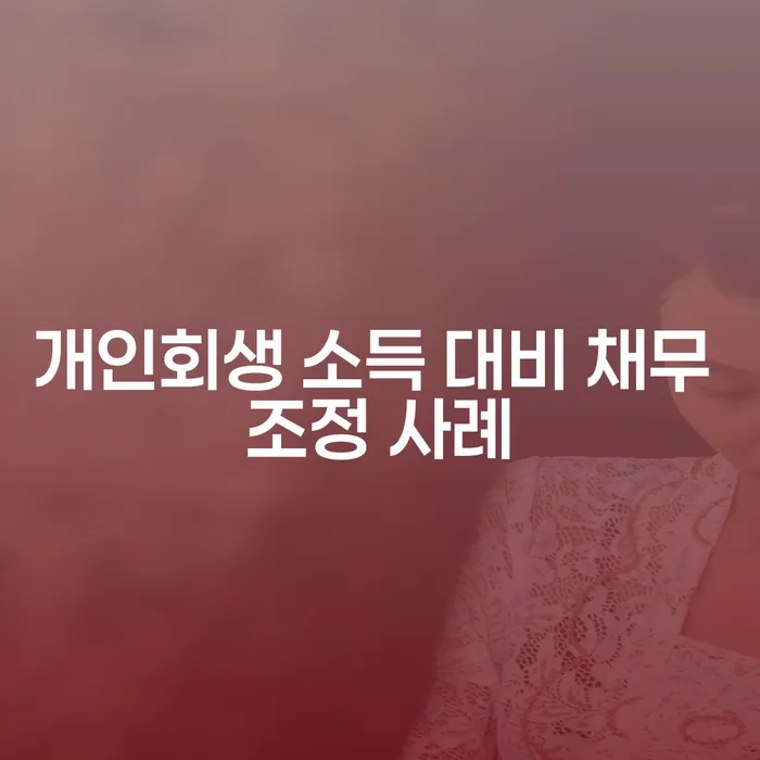 개인회생 소득 대비 채무 조정 사례: 어떻게 시작해야 할까?