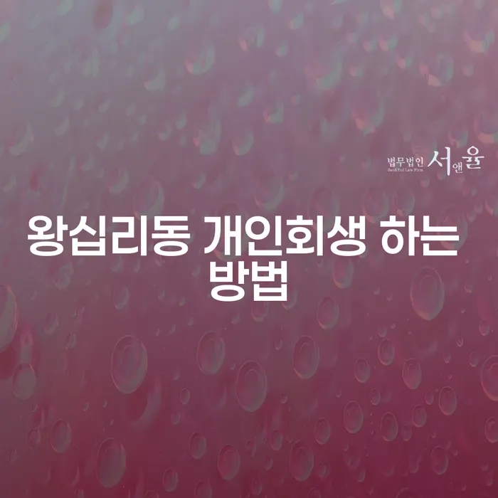 왕십리동에서 개인회생을 고려하는 당신, 어떻게 시작해야 할까요?